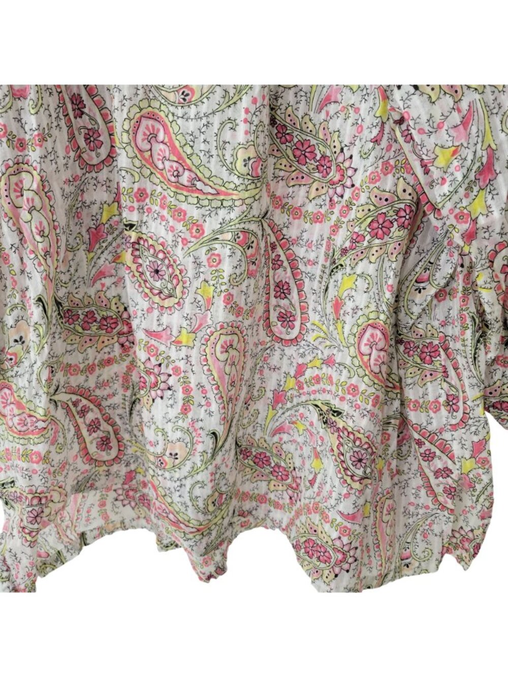 Sag Harbor Woman's 3X Floral Paisley Peasant Blouse - Picture 5 of 5